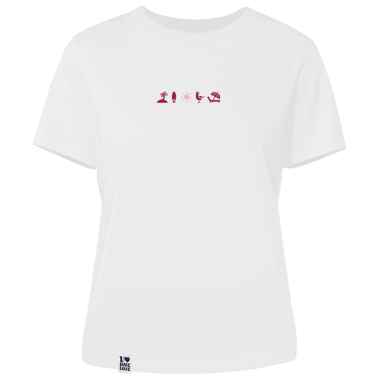 Beach Vibes - Damen Shirt | 100% Bio-Baumwolle | Edler Stick | 