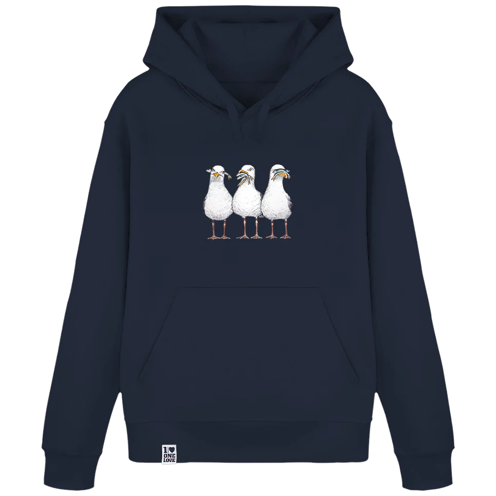 Drei Möwen - Unisex Hoodie | 100% Bio-Baumwolle