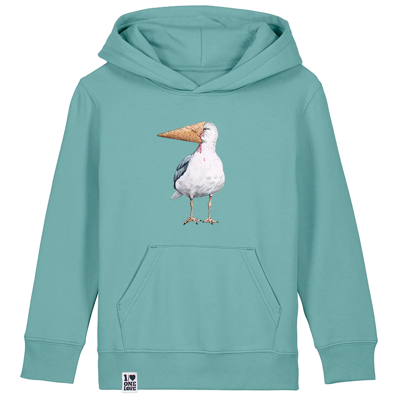 Leuchtendes Meer: Eisvogel Hoodie Kids - Image 3