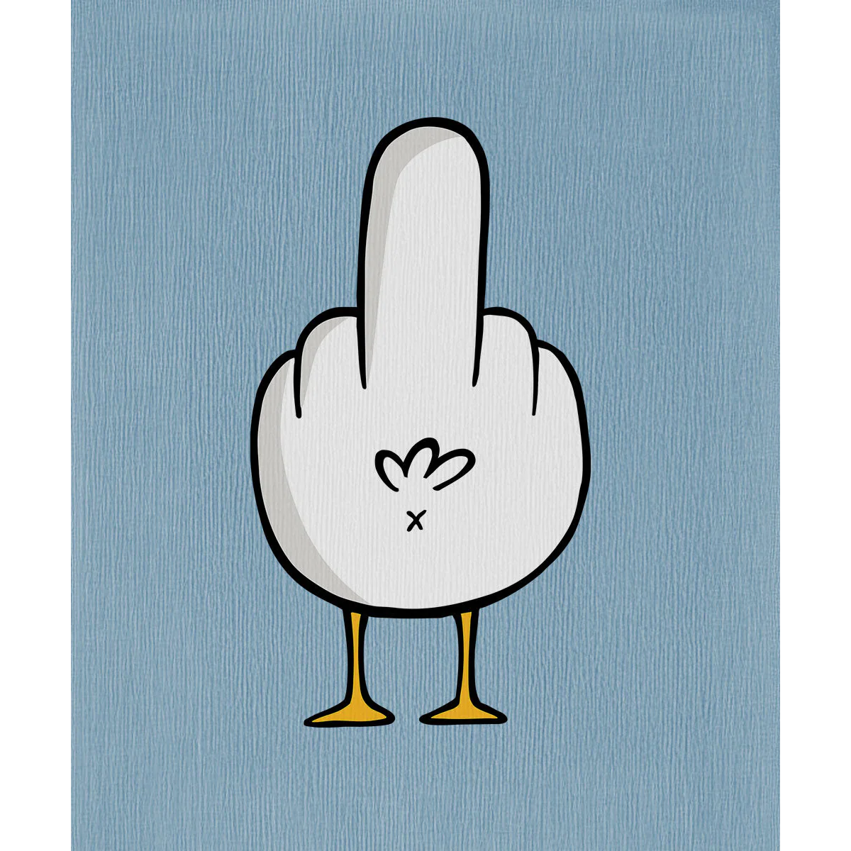 F**k You Möwe  - Unisex Sweater | 100% Bio-Baumwolle | Backprint - Image 2