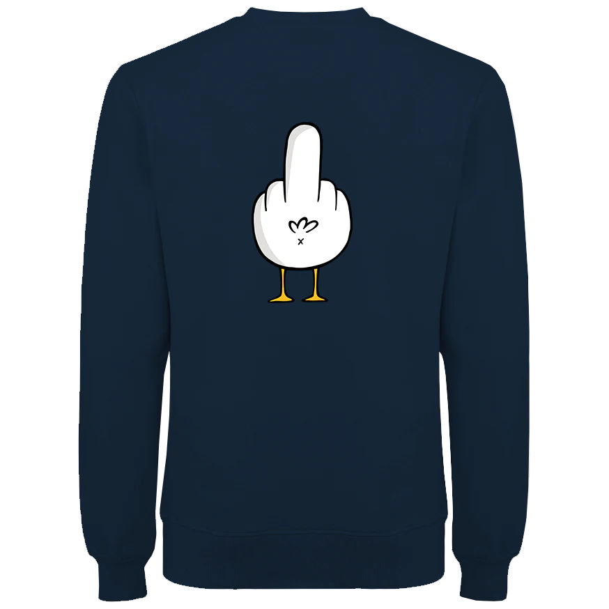 F**k You Möwe  - Unisex Sweater | 100% Bio-Baumwolle | Backprint - Image 3