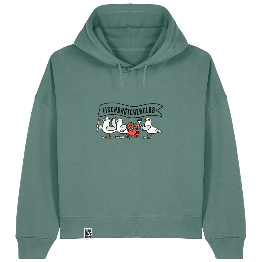 Fischbrötchenclub – Damen Hoodie | Bio-Baumwolle - Image 3