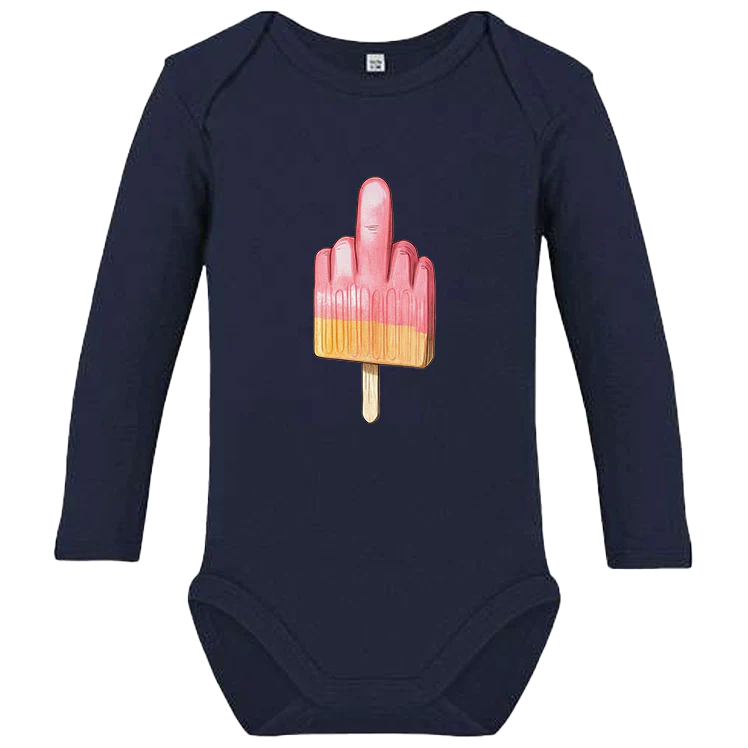 Mittelfinger Eis - Baby Body Langarm
