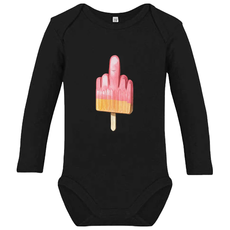 Mittelfinger Eis - Baby Body Langarm - Image 4
