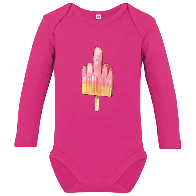 Mittelfinger Eis - Baby Body Langarm - Image 5