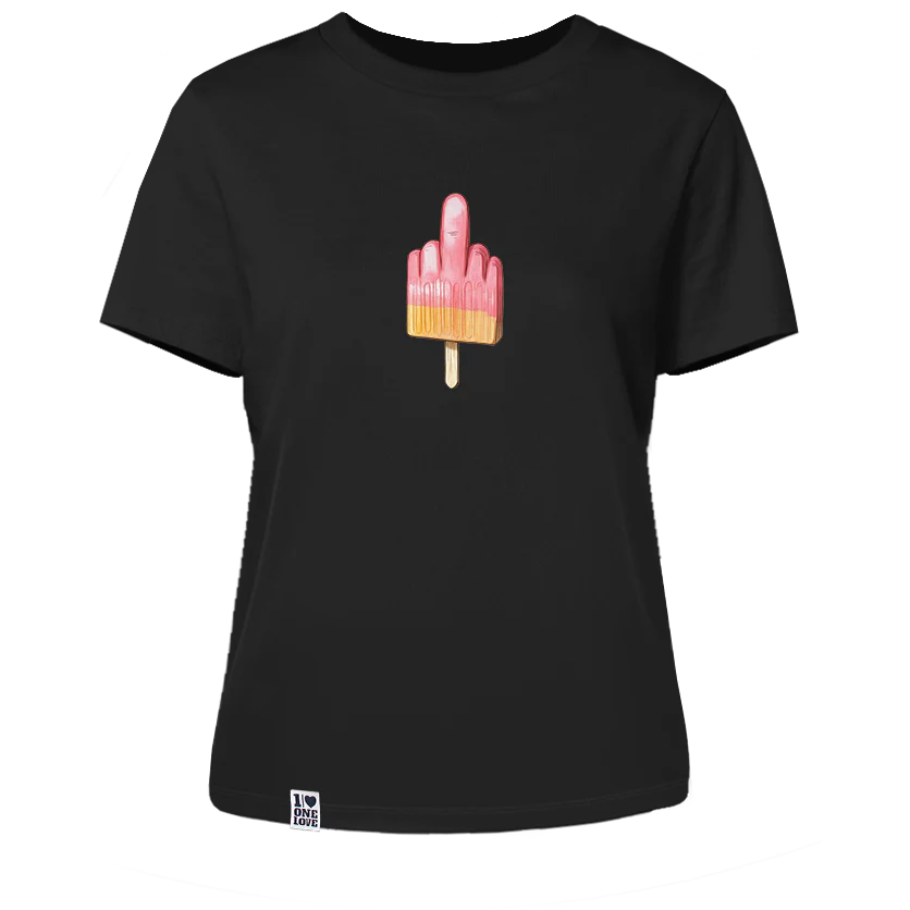 Mittelfinger Eis - Damen Shirt | 100% Bio-Baumwolle - Image 5