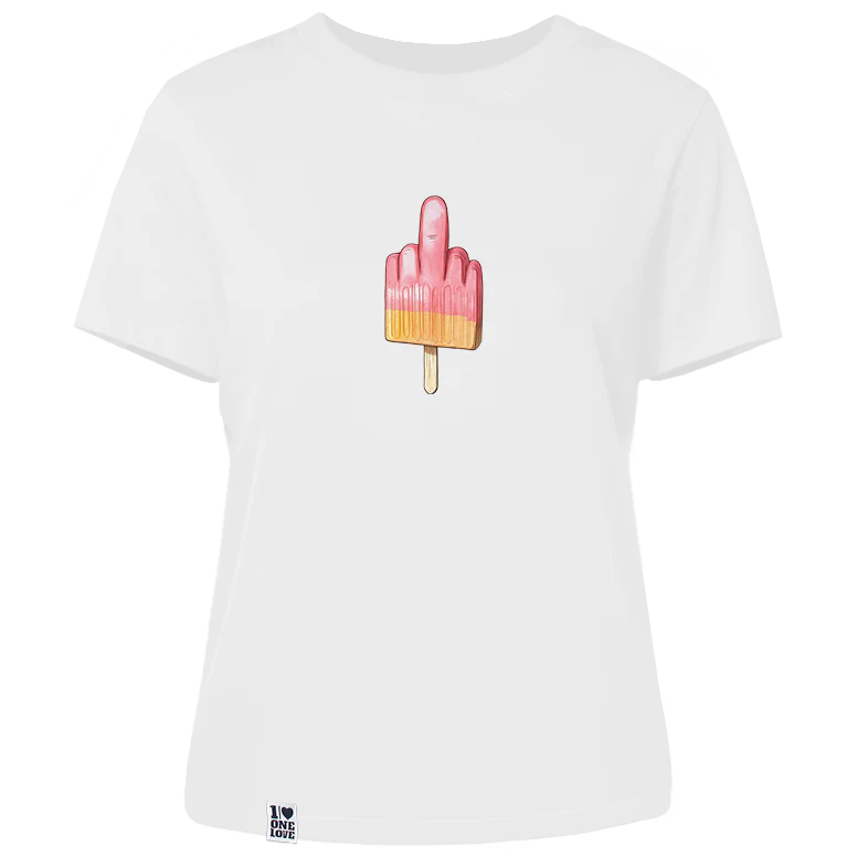 Mittelfinger Eis - Damen Shirt | 100% Bio-Baumwolle - Image 6