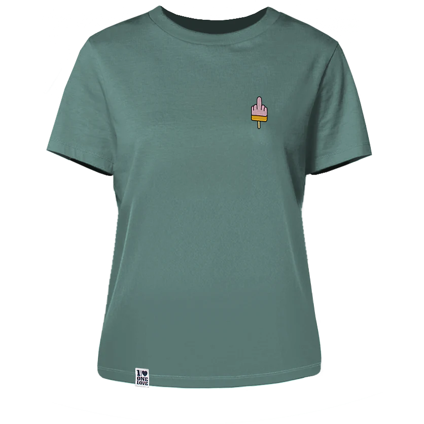 Mittelfinger Eis - Damen Shirt | 100% Bio-Baumwolle | Edler Stick - Image 3