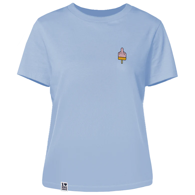 Mittelfinger Eis - Damen Shirt | 100% Bio-Baumwolle | Edler Stick - Image 4