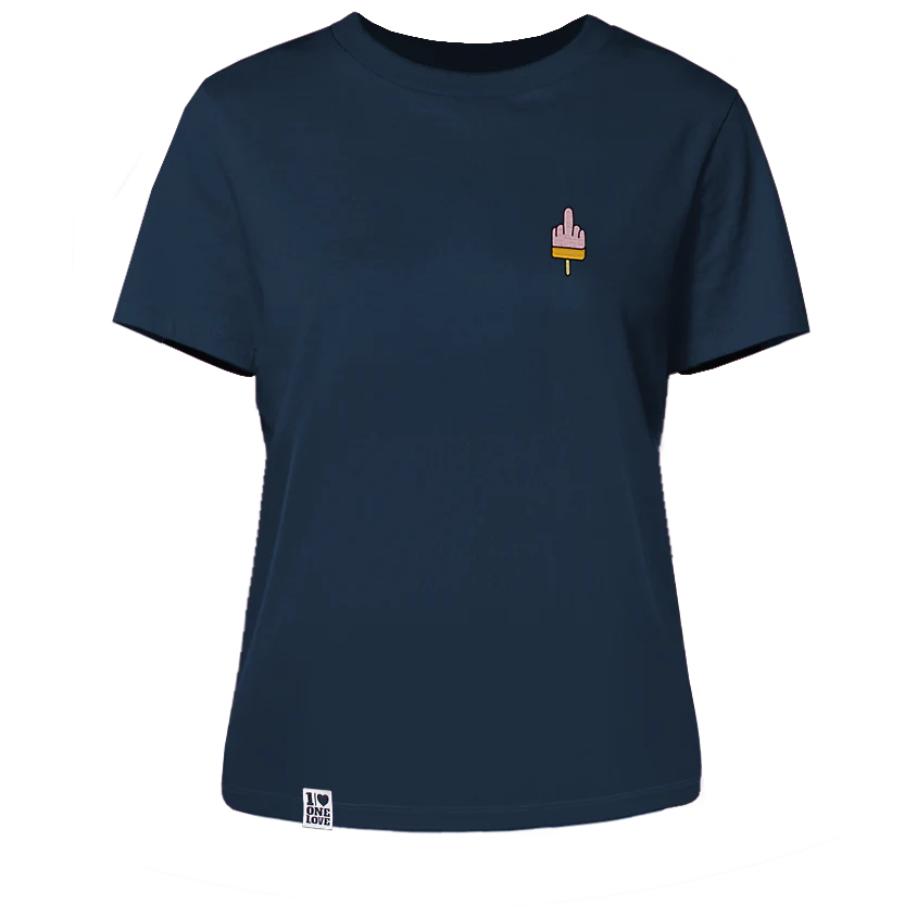 Mittelfinger Eis - Damen Shirt | 100% Bio-Baumwolle | Edler Stick - Image 5
