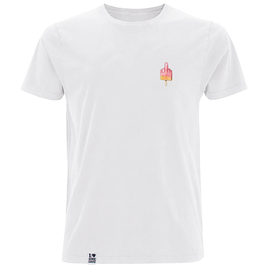 Mittelfinger Eis  - Herren Shirt  | 100% Bio-Baumwolle