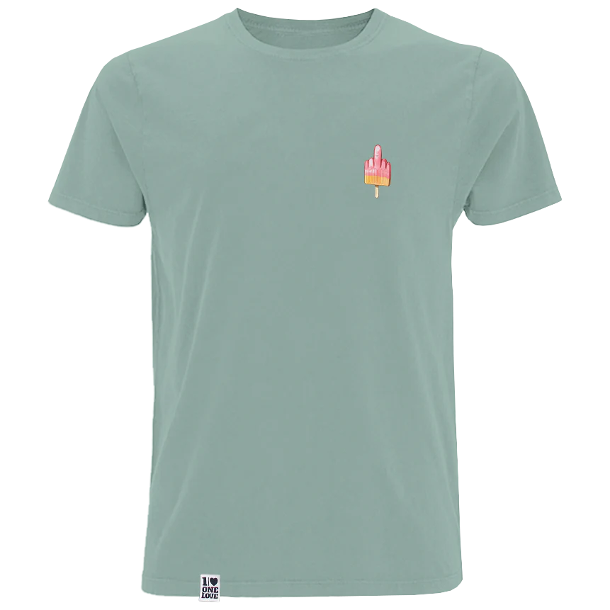 Mittelfinger Eis  - Herren Shirt  | 100% Bio-Baumwolle - Image 2