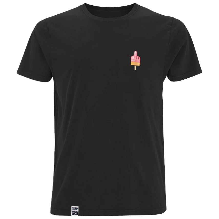 Mittelfinger Eis  - Herren Shirt  | 100% Bio-Baumwolle - Image 3