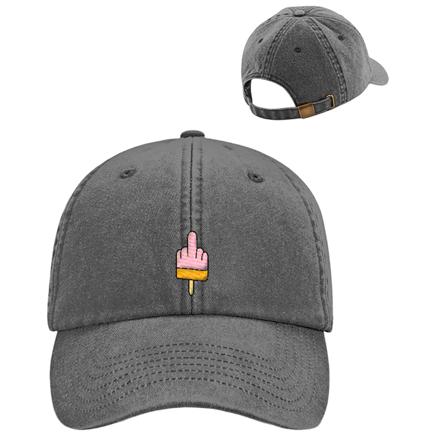 Mittelfinger Eis  - Vintage Cap mit Stick - Image 3