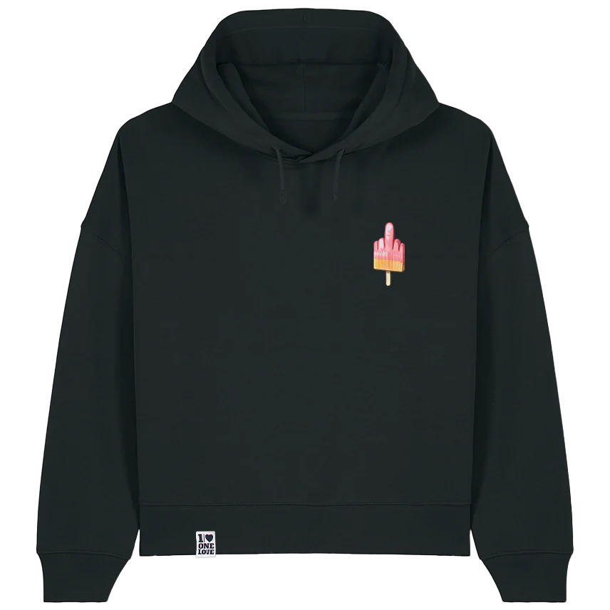 Mittelfinger Eis  - Damen Hoodie | Bio-Baumwolle - Image 3