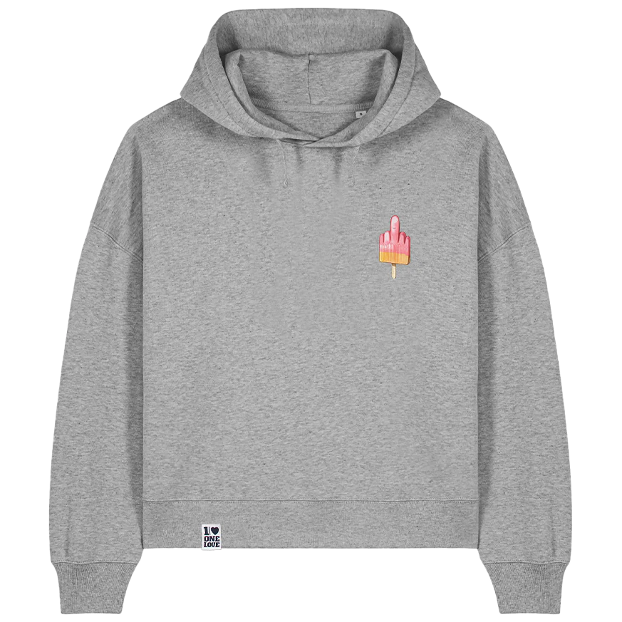 Mittelfinger Eis  - Damen Hoodie | Bio-Baumwolle - Image 4
