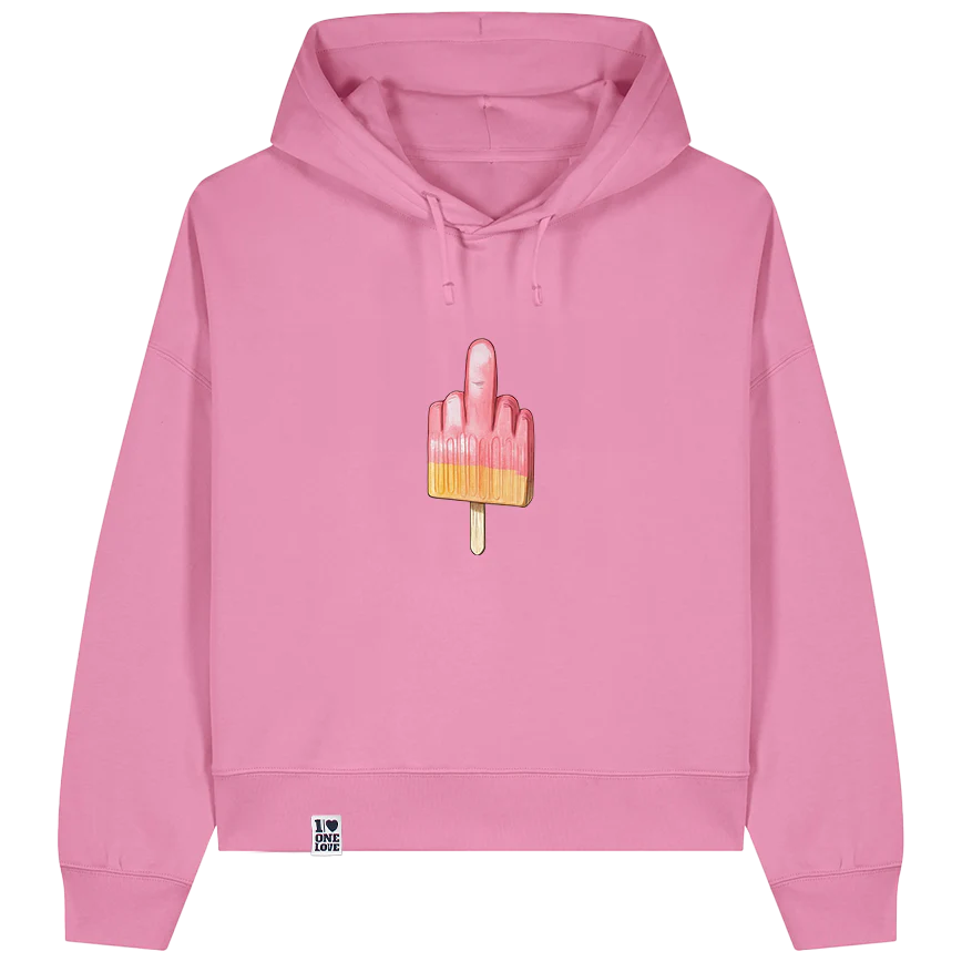 Mittelfinger Eis - Damen Hoodie | Bio-Baumwolle