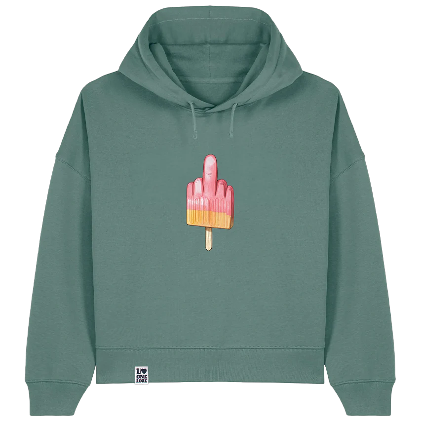 Mittelfinger Eis - Damen Hoodie | Bio-Baumwolle - Image 2