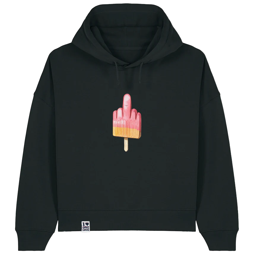 Mittelfinger Eis - Damen Hoodie | Bio-Baumwolle - Image 3