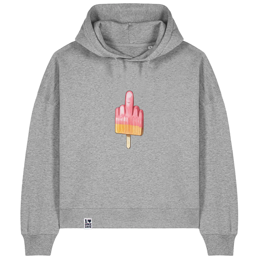 Mittelfinger Eis - Damen Hoodie | Bio-Baumwolle - Image 4
