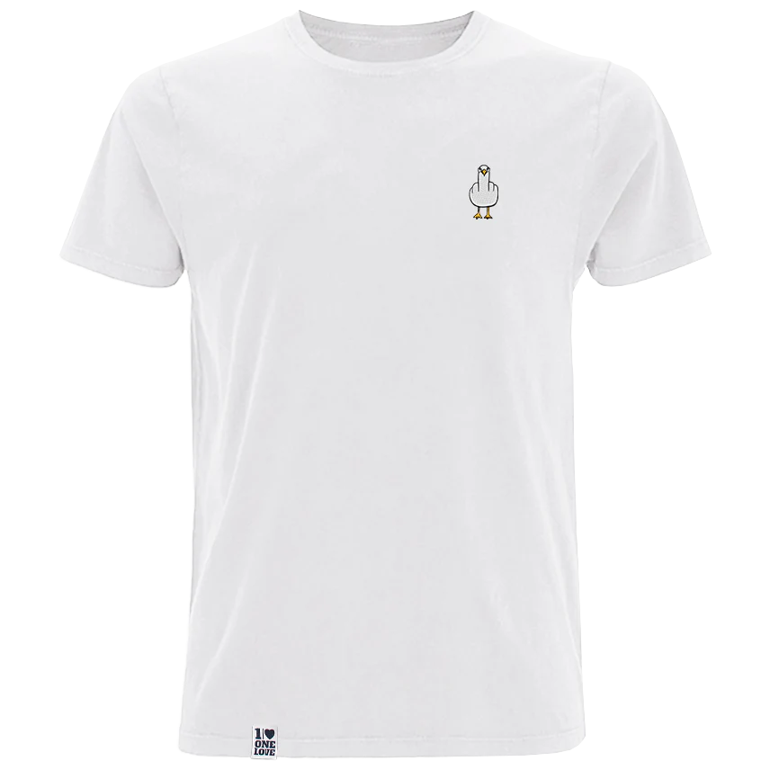 F**k You Möwe - Herren Shirt | Edler Stick - Image 5