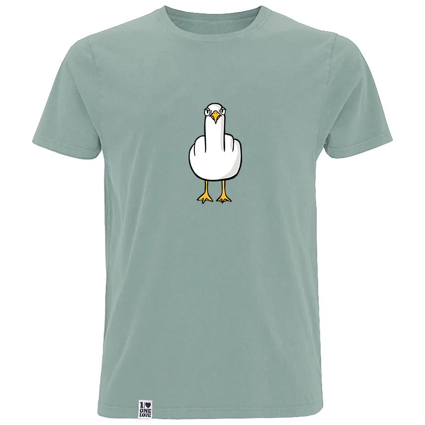 Fuck You Möwe - Herren Shirt | 100% Bio-Baumwolle | Backprint - Image 3
