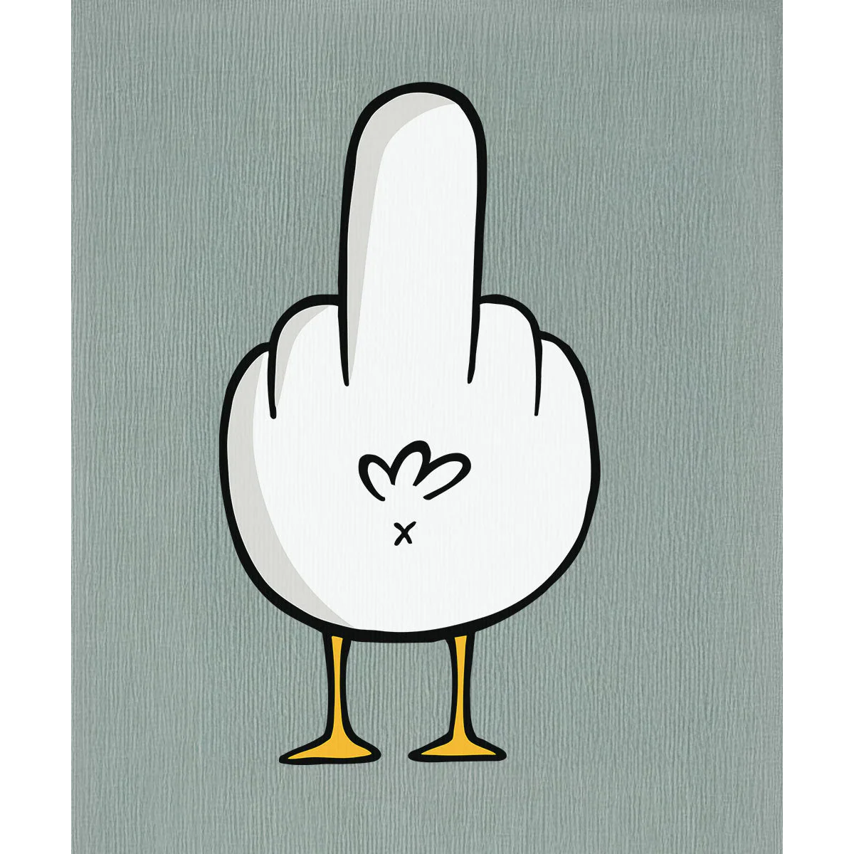 Fuck You Möwe - Herren Shirt | 100% Bio-Baumwolle | Backprint - Image 4