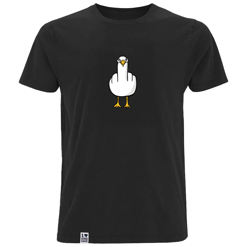 Fuck You Möwe - Herren Shirt | 100% Bio-Baumwolle | Backprint - Image 5