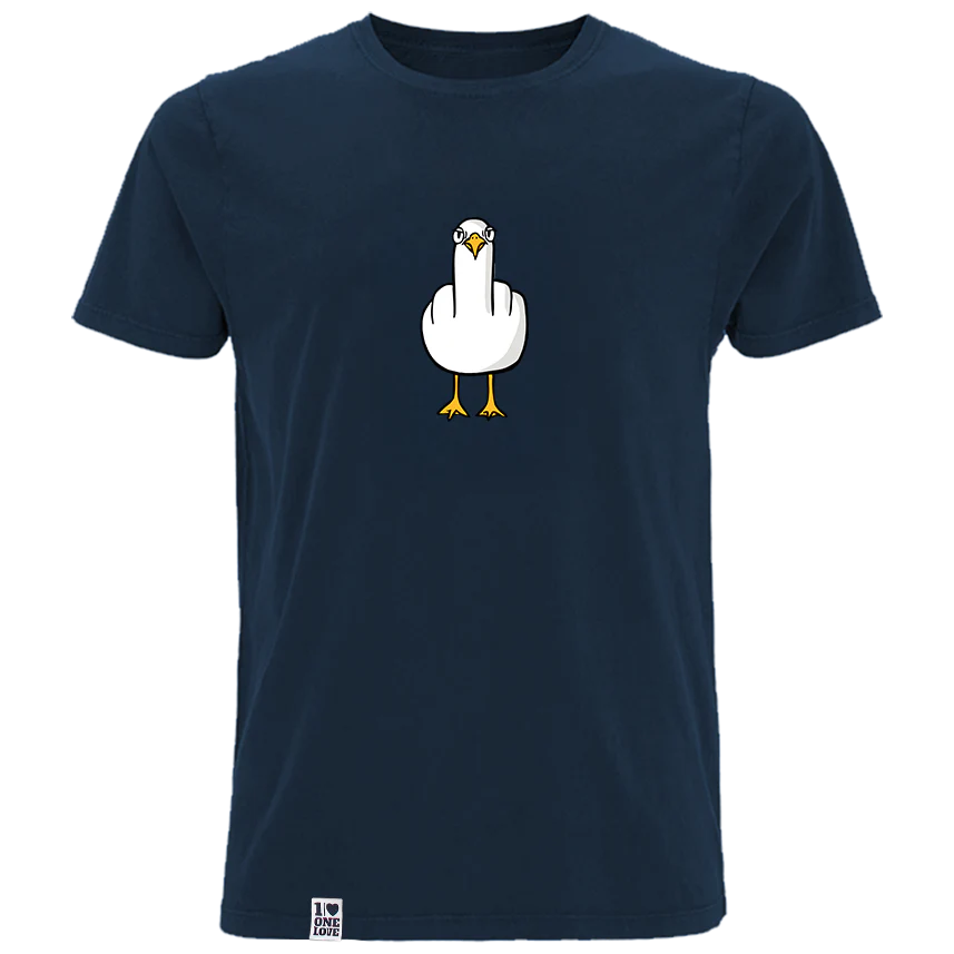 Fuck You Möwe - Herren Shirt | 100% Bio-Baumwolle | Backprint - Image 7