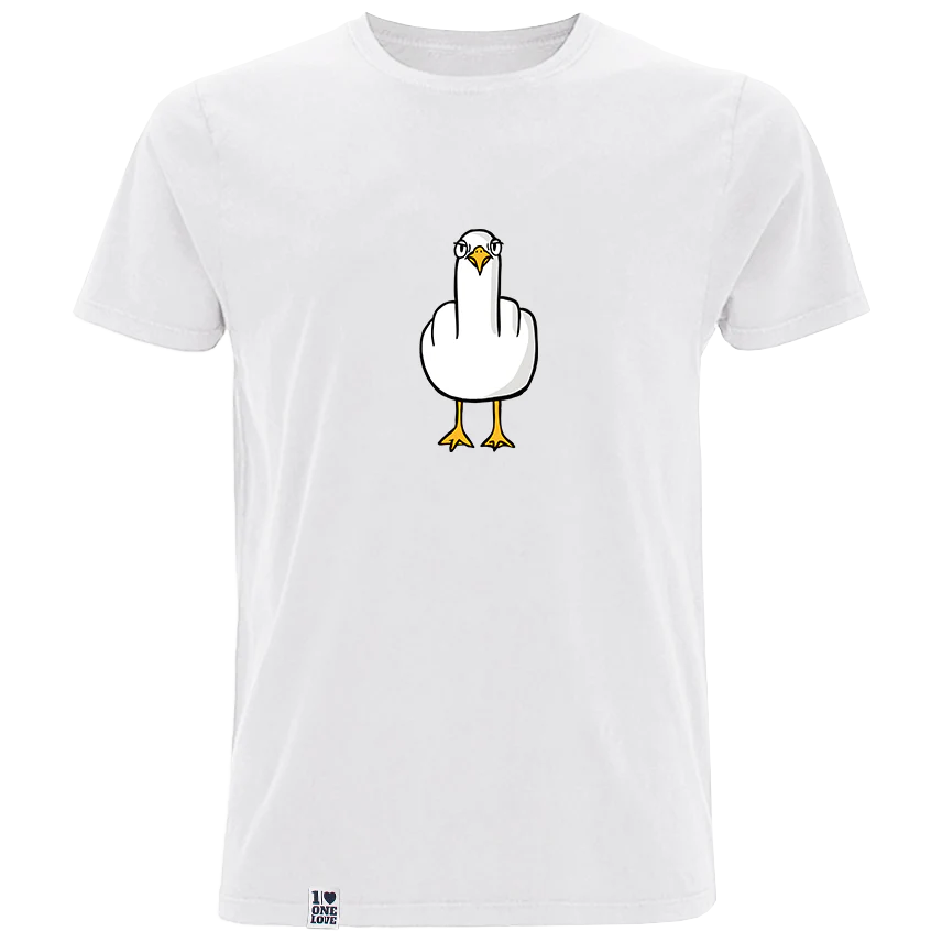 Fuck You Möwe - Herren Shirt | 100% Bio-Baumwolle | Backprint - Image 9