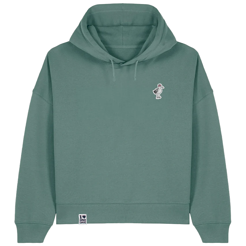 Hauk – Damen Hoodie | Bio-Baumwolle | Edler Stick