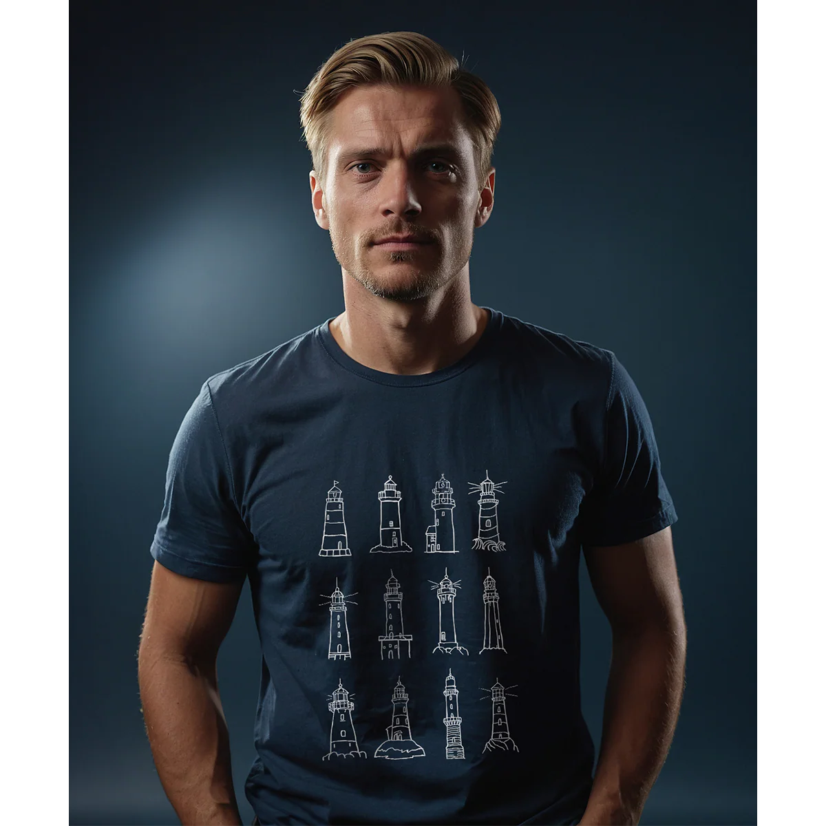 Leuchtturm Gefühl - Herren Shirt | 100% Bio-Baumwolle - Image 3
