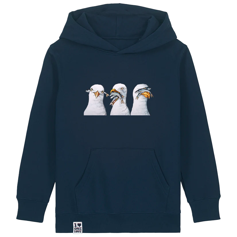 Kleine Küstenabenteurer – Möwen Hoodie Kids - Image 4