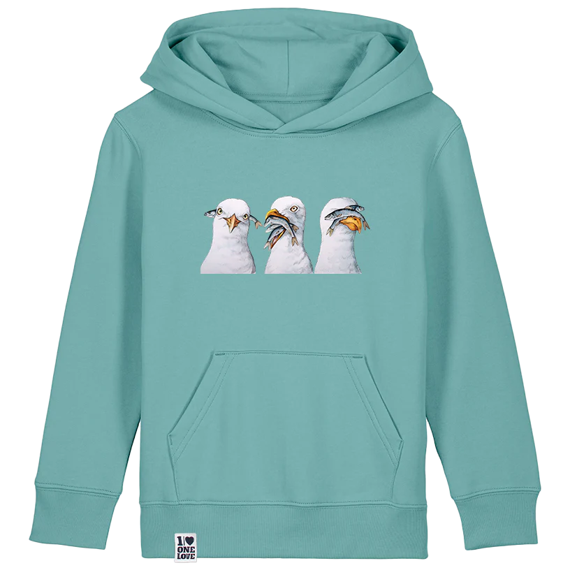 Kleine Küstenabenteurer – Möwen Hoodie Kids - Image 5