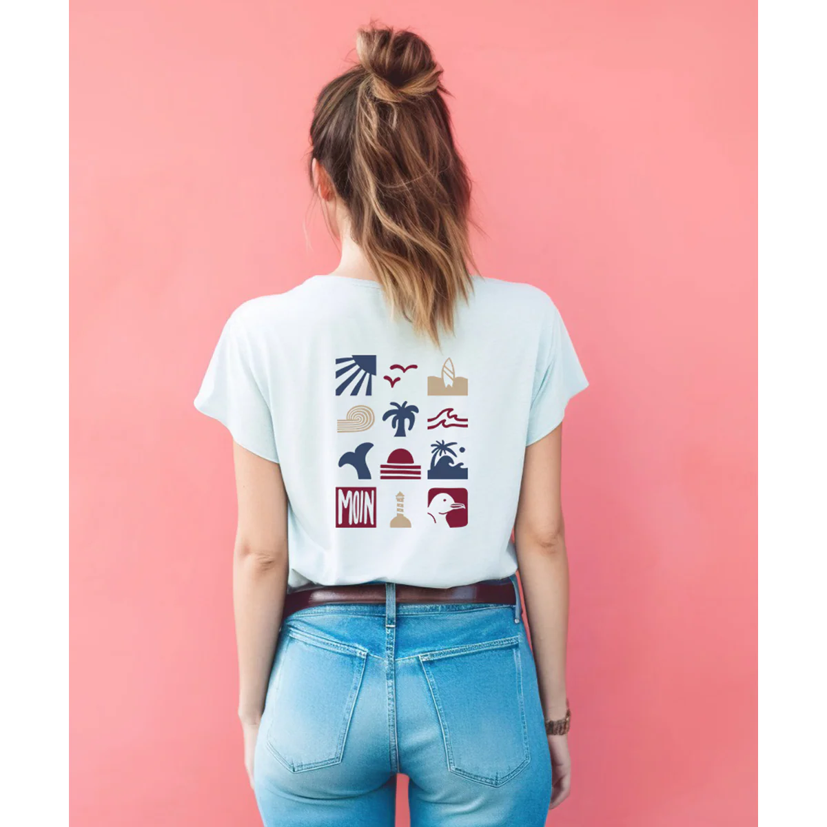 Meerzeit für Dich – Damen Shirt | 100% Bio-Baumwolle | Backprint - Image 4