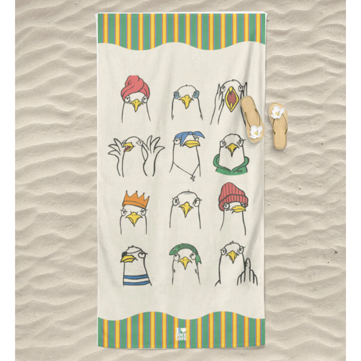 Möwen Collage - Strandtuch - Image 2