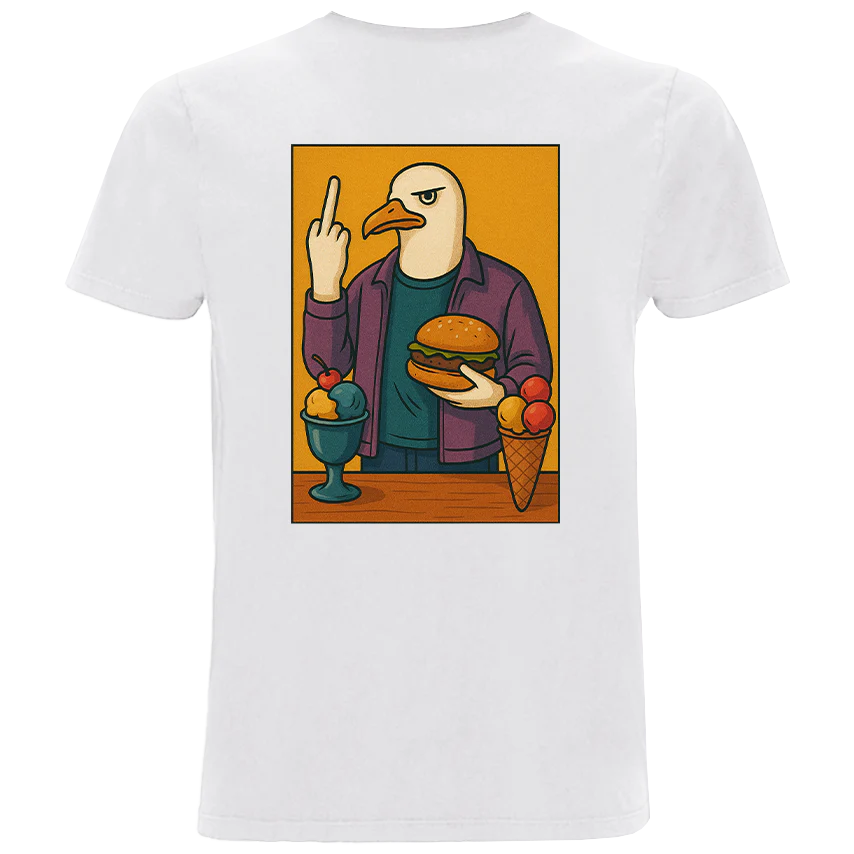 Möwenstillleben  - Herren Shirt | 100% Bio-Baumwolle | Backprint
