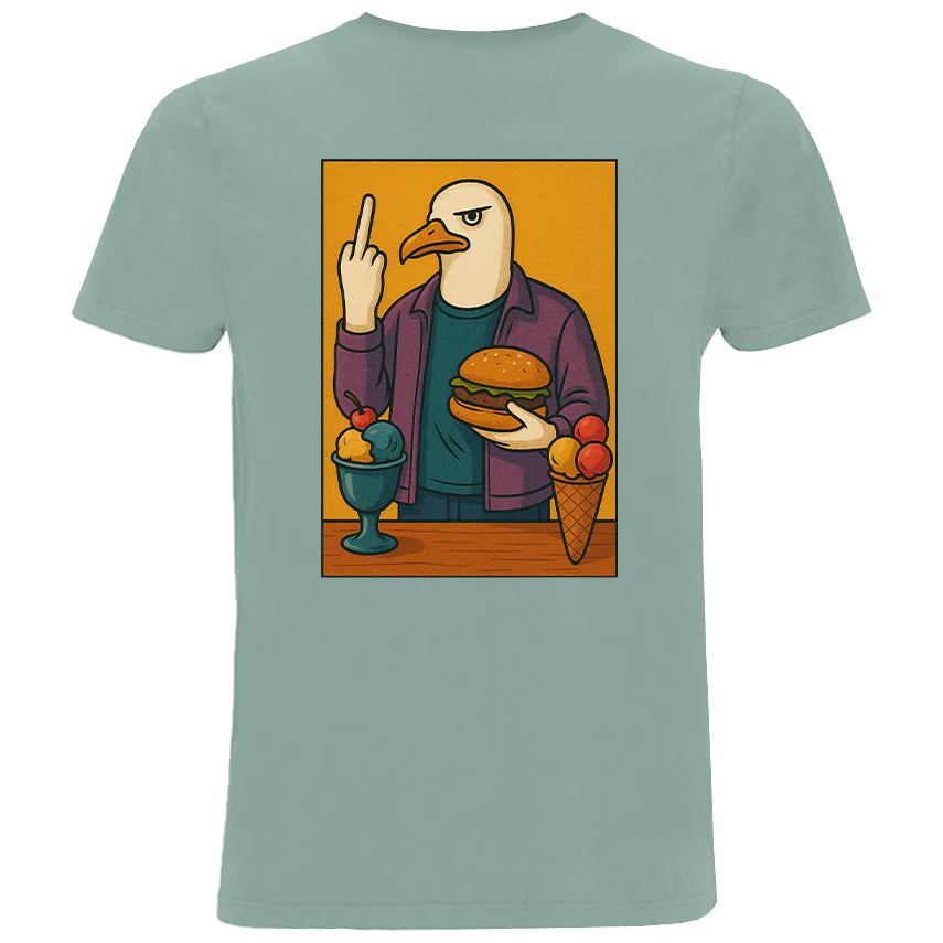 Möwenstillleben  - Herren Shirt | 100% Bio-Baumwolle | Backprint - Image 2