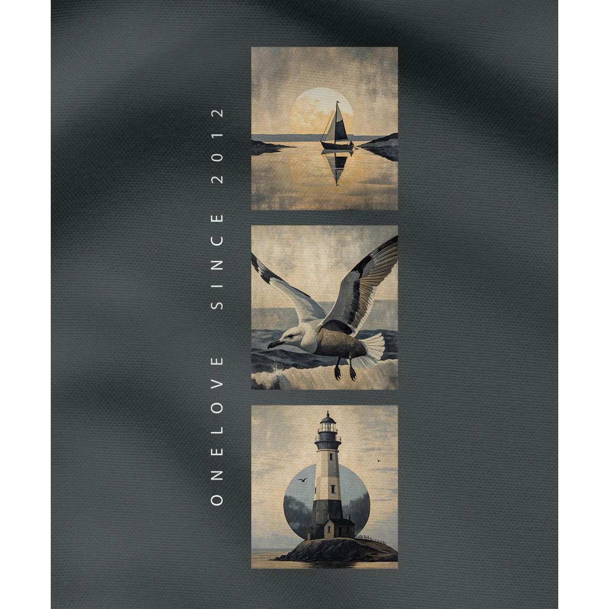 Meerzeit Collage – Herren Shirt | 100% Bio-Baumwolle | Backprint - Image 2