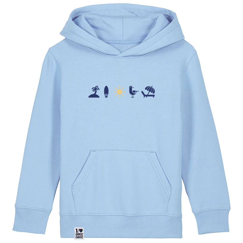 „Strandabenteuer Hoodie“ für kleine Meeresliebhaber