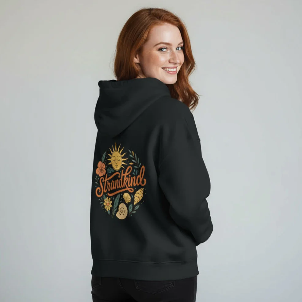 Strandkind Damen Hoodie Premium Bio-Baumwolle | Backprint - Image 4