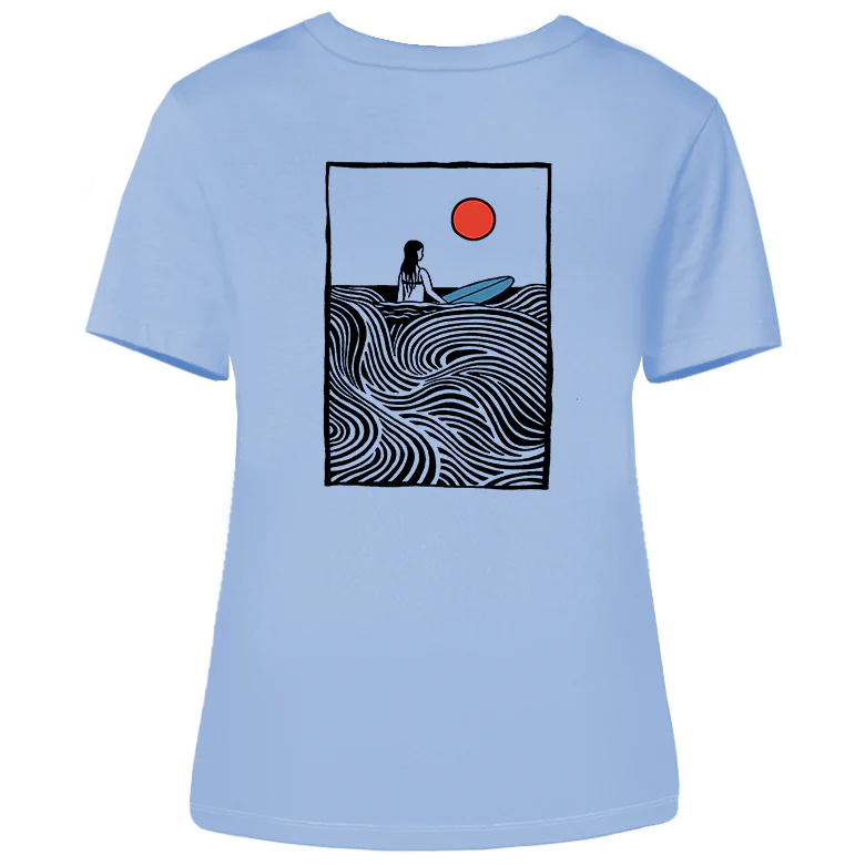 Surfer Vibes – Damen Shirt | 100% Bio-Baumwolle | Backprint - Image 3
