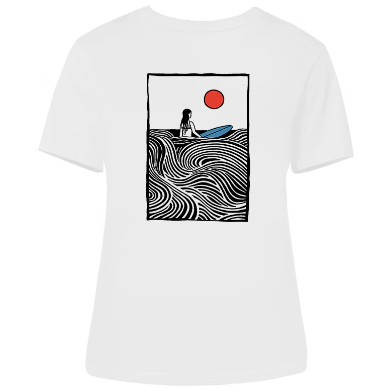 Surfer Vibes – Damen Shirt | 100% Bio-Baumwolle | Backprint - Image 4
