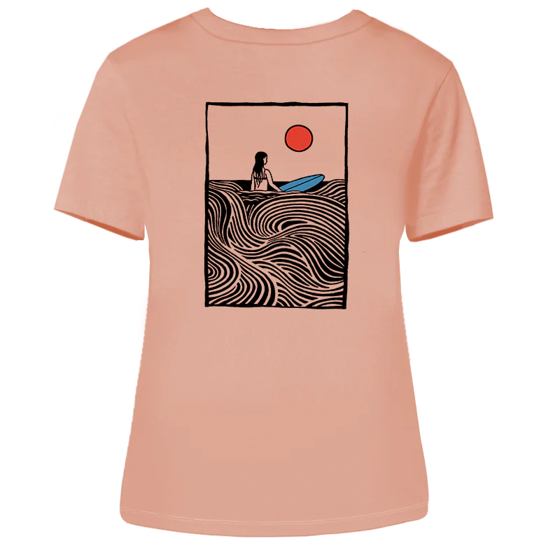 Surfer Vibes – Damen Shirt | 100% Bio-Baumwolle | Backprint - Image 5
