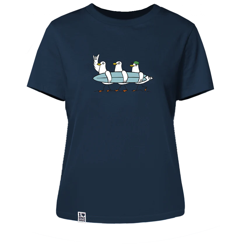 Surfermöwen - Damen Shirt | 100% Bio-Baumwolle - Image 3