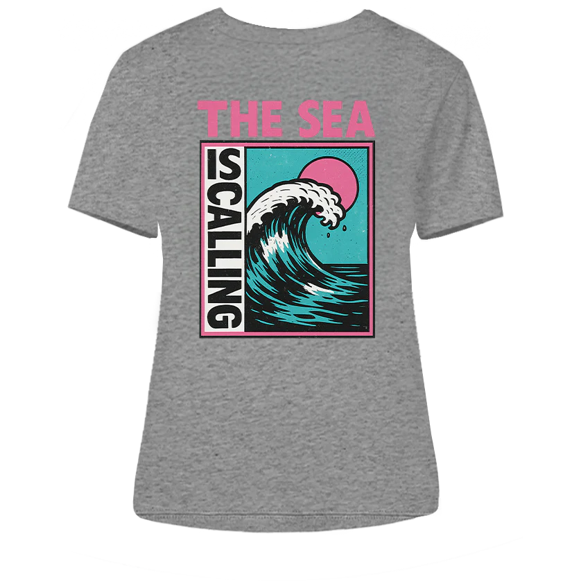 The Sea Is Calling - Damen Shirt | 100% Bio-Baumwolle | Backprint - Image 3