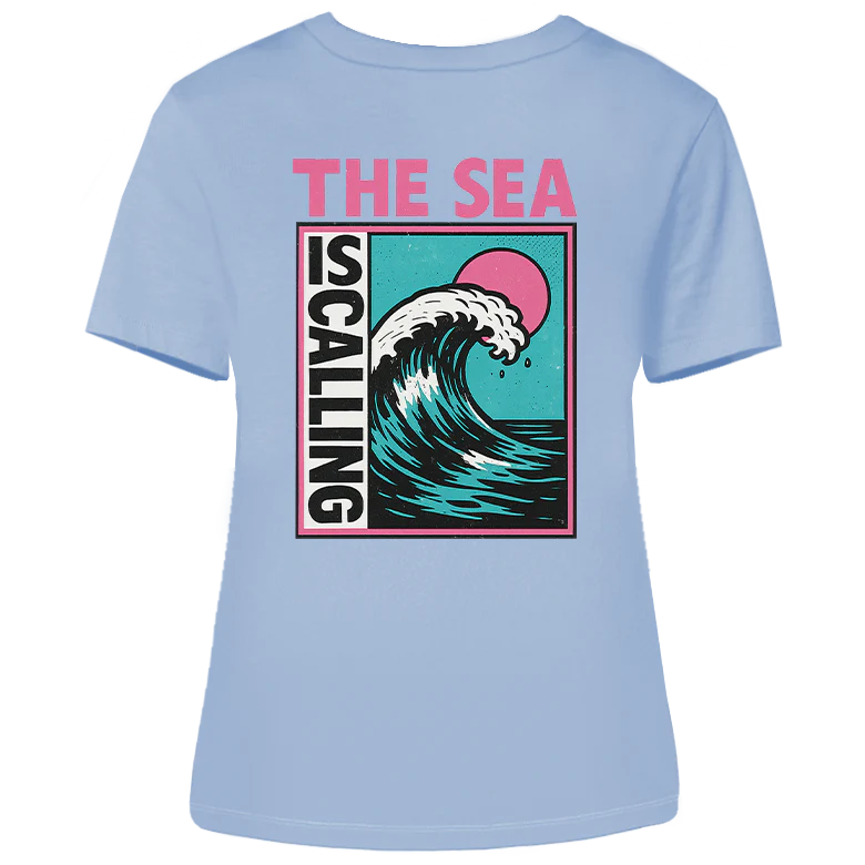 The Sea Is Calling - Damen Shirt | 100% Bio-Baumwolle | Backprint - Image 5