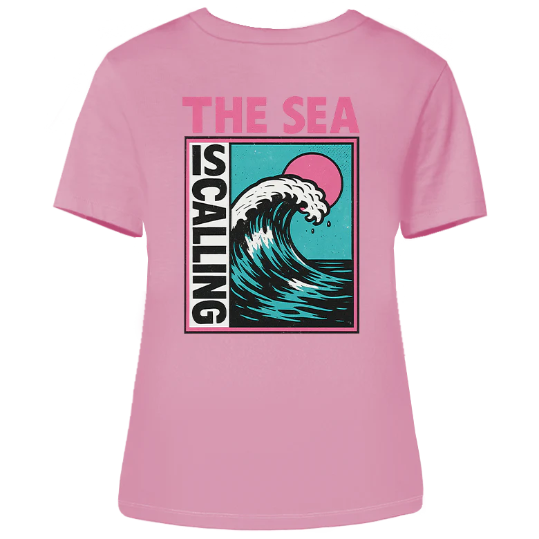 The Sea Is Calling - Damen Shirt | 100% Bio-Baumwolle | Backprint - Image 6