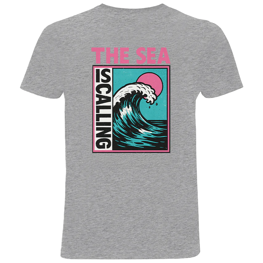 The Sea Is Calling - Herren Shirt | 100% Bio-Baumwolle | Backprint - Image 5