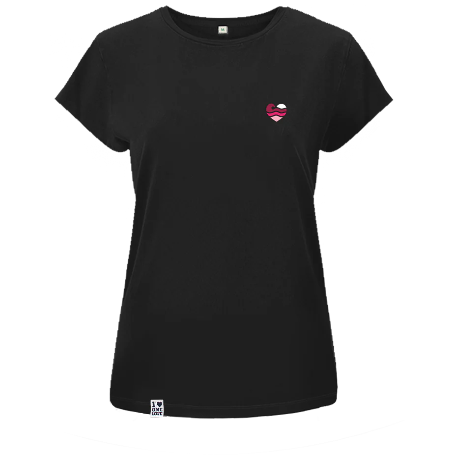 Wellenherz - Damen Shirt | 100% Bio-Baumwolle | Edler Stick - Image 5